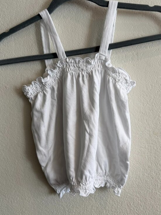 Old Navy Other - Old Navy Girls White Ruffle Bubble Top Size M 8